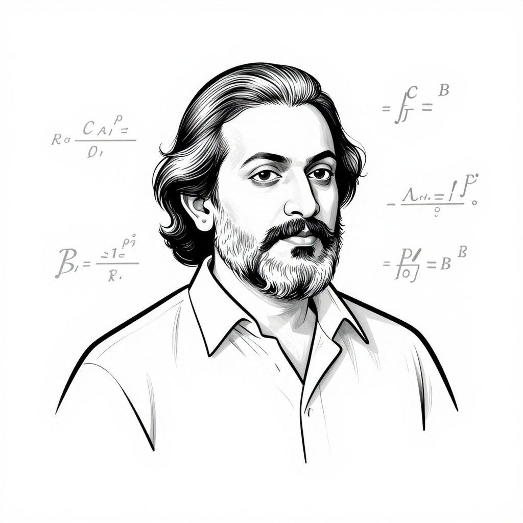 Portrait of Srinivasa Ramanujan